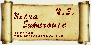 Mitra Supurović vizit kartica